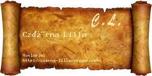 Czérna Lilla névjegykártya